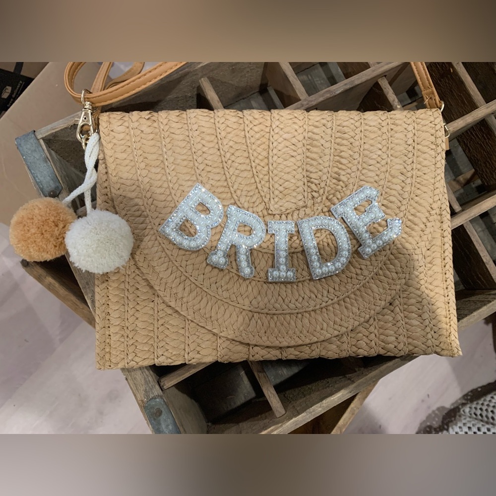 Tan Woven Bride Bag